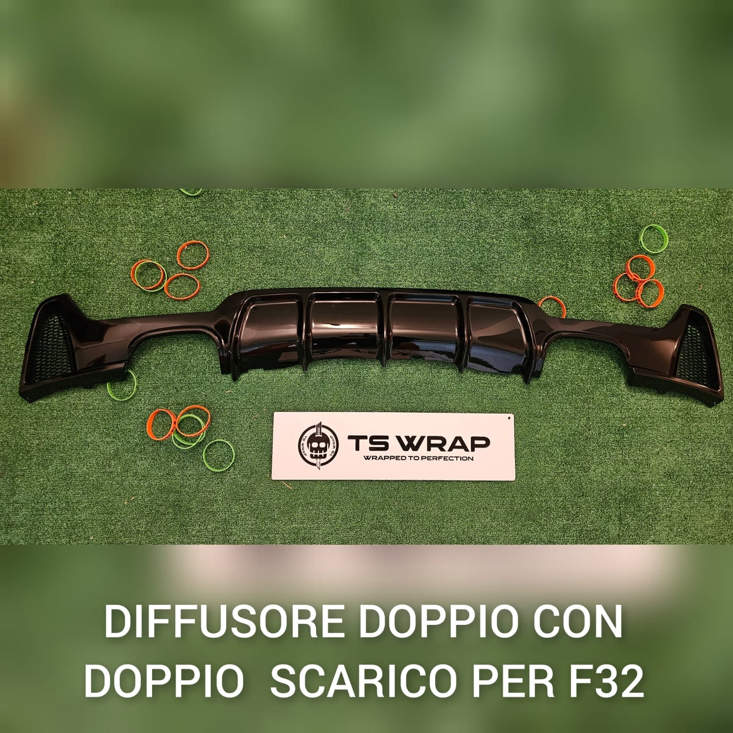 Diffusore posteriore nero lucido BMW 420 F32  con doppia uscita